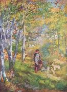 Pierre-Auguste Renoir Jules le Coeur et ses chiens dans la foret de Fontainebleau oil